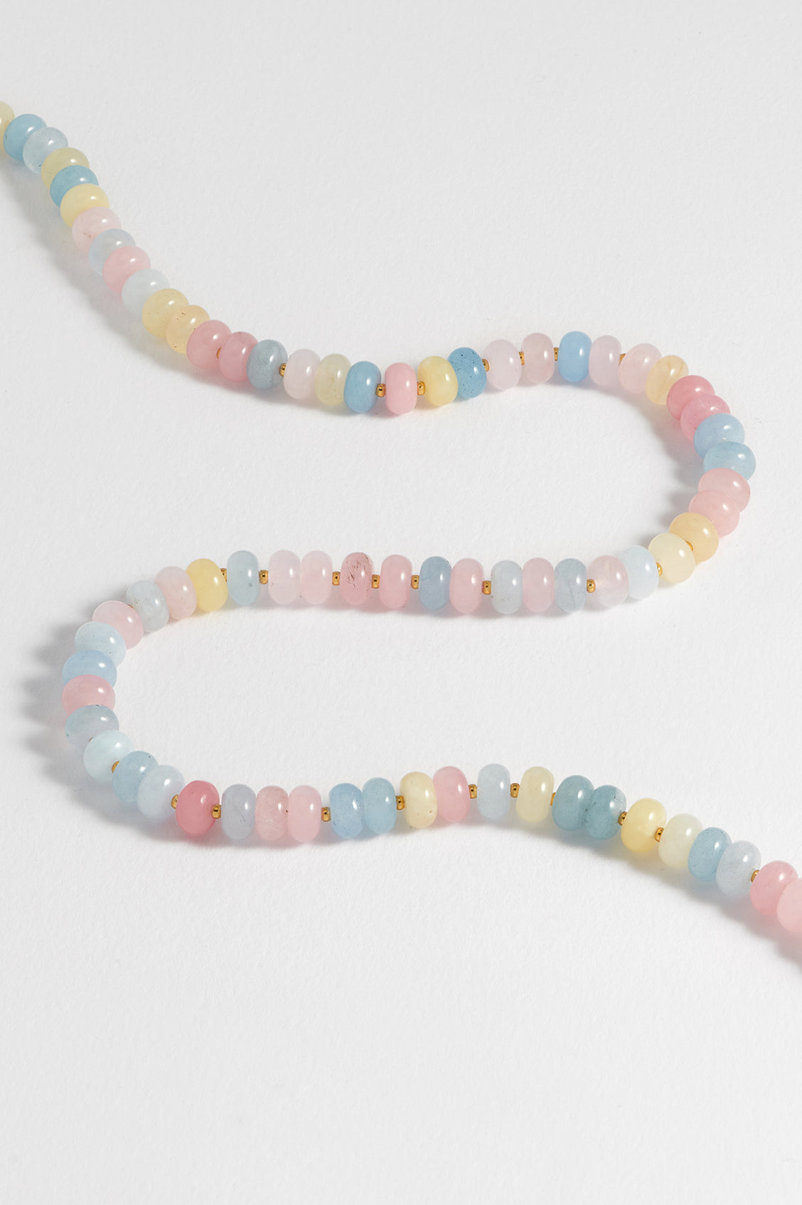 Pastel Multi Gemstone T-Bar Necklace