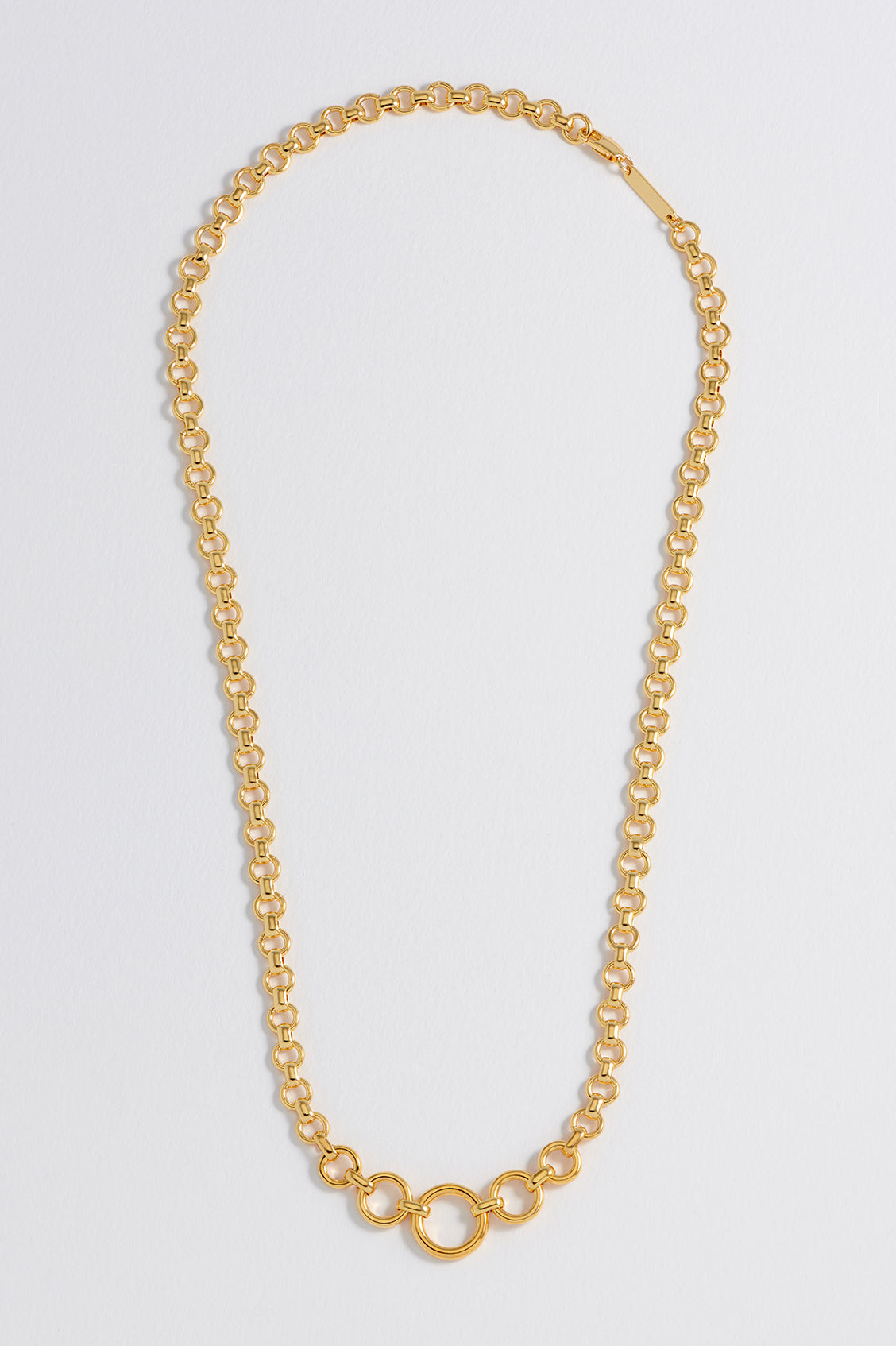 Graduated Round Link Chain Necklace