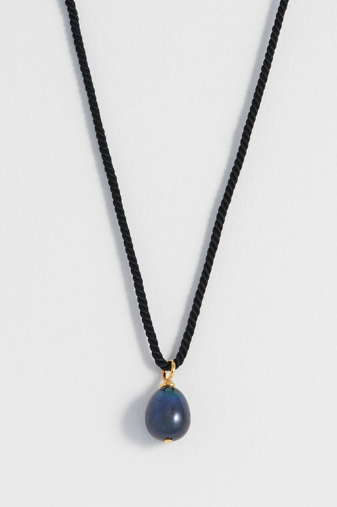 Pearl Drop Cord Necklace