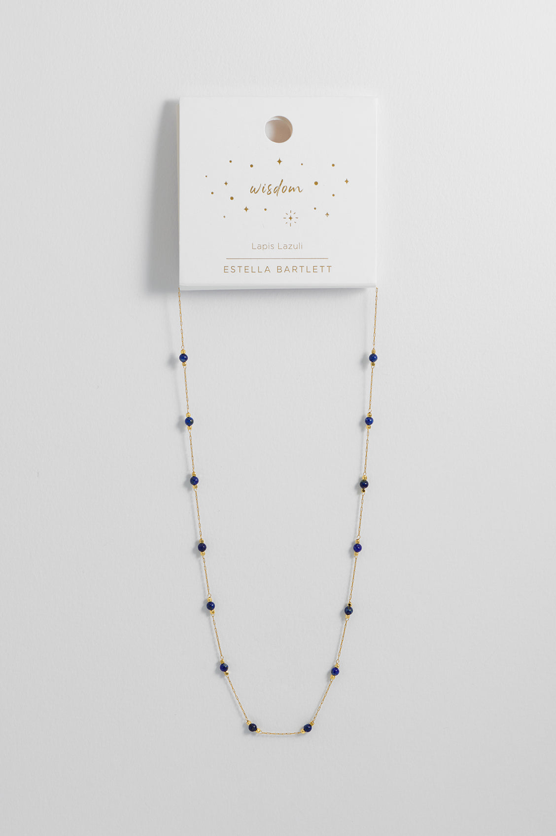 Wellness Lapis Lazuli Gemstone Bead Necklace