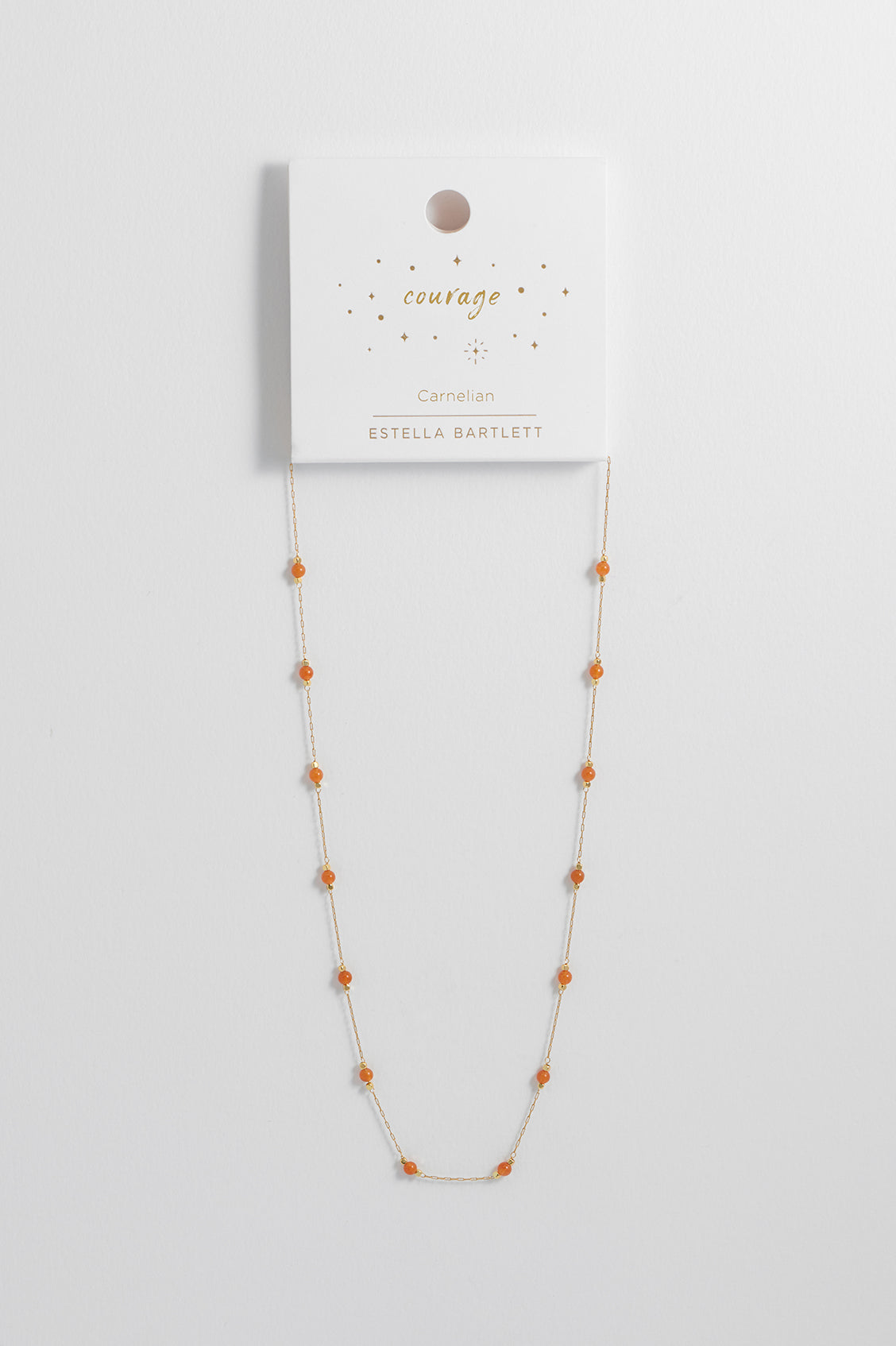 Wellness Carnelian Gemstone Bead Necklace