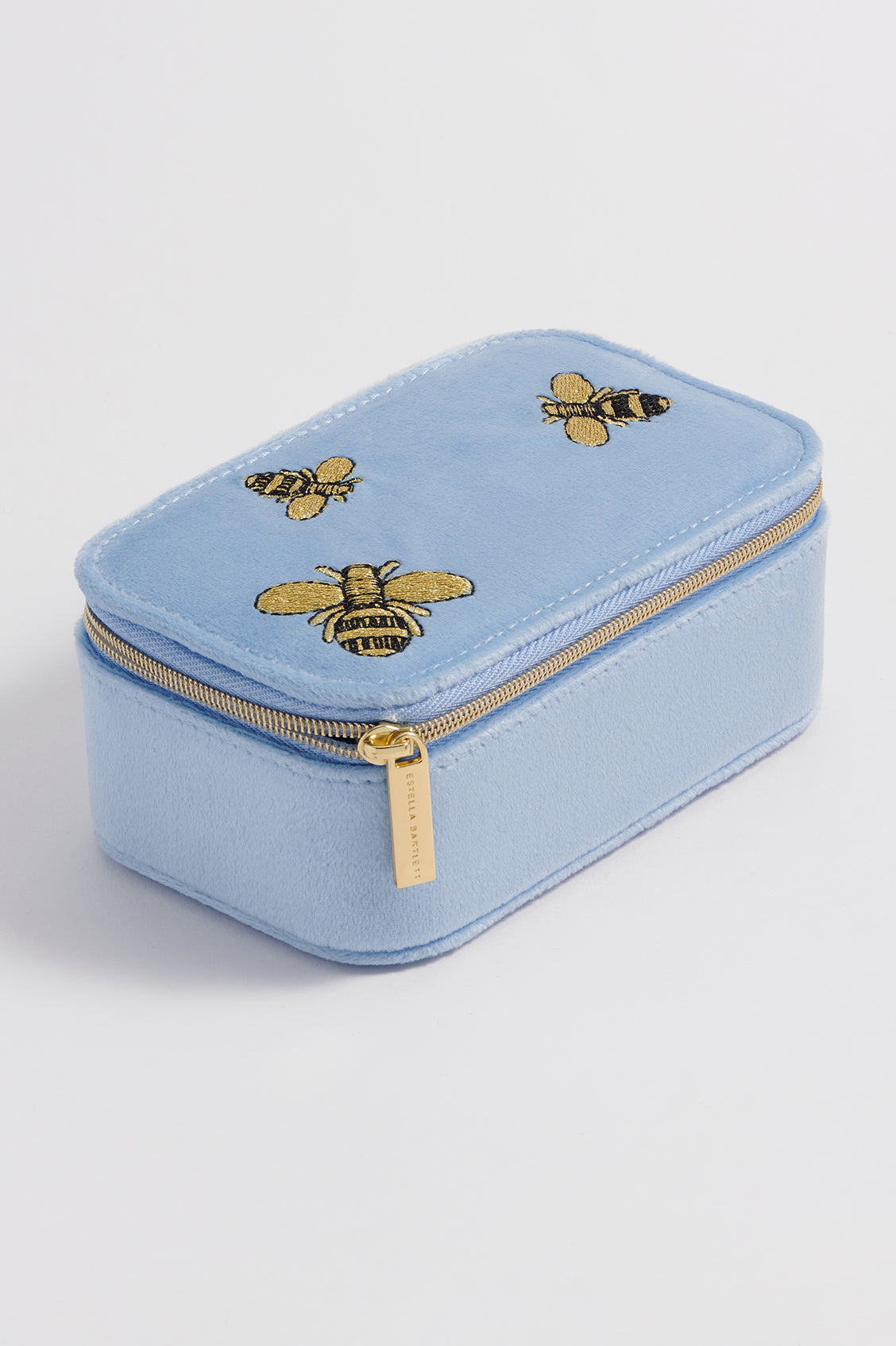 Embroidered Bees Mini Jewellery Box