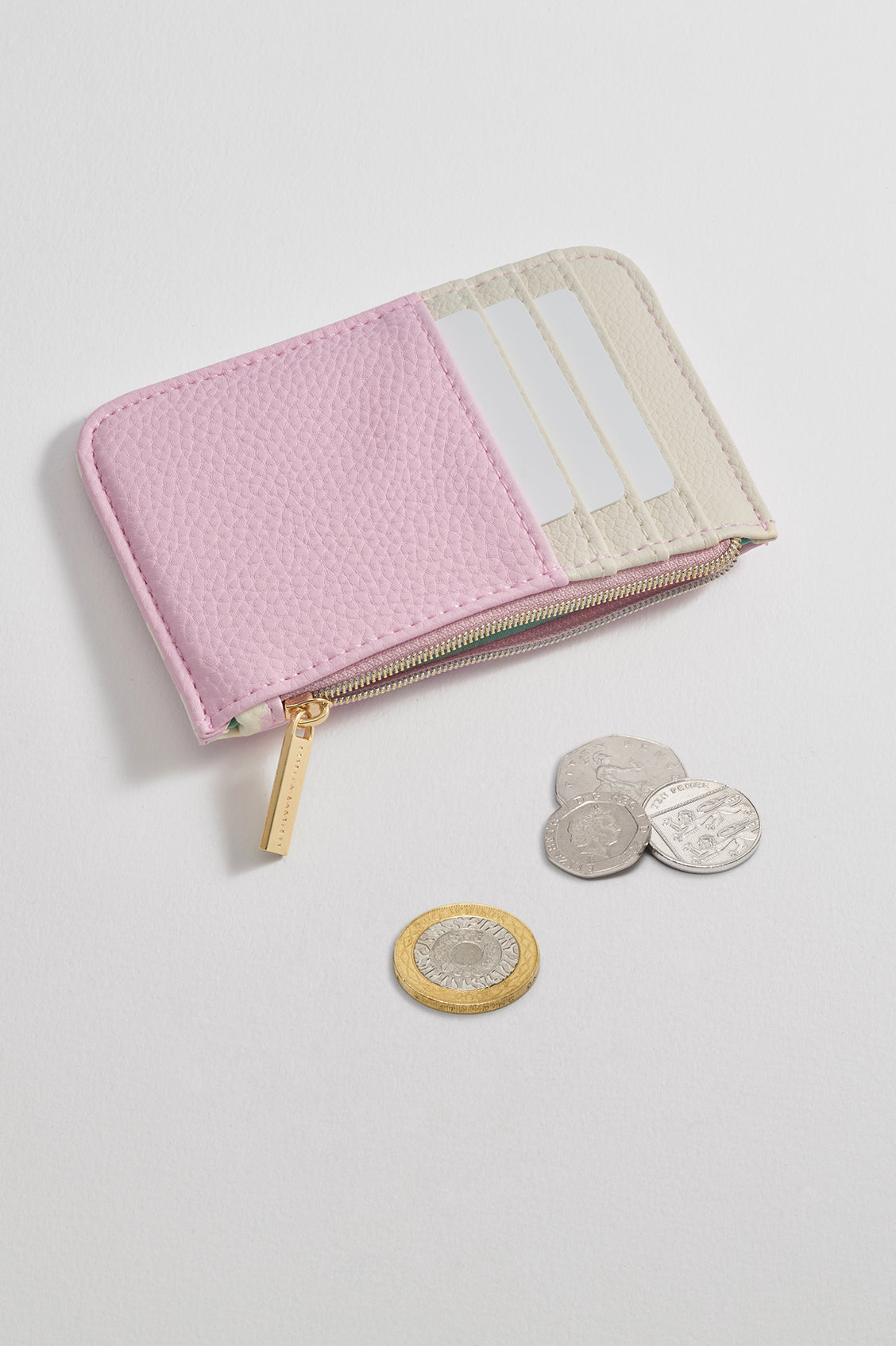 Pink Wiggle Print Card Purse