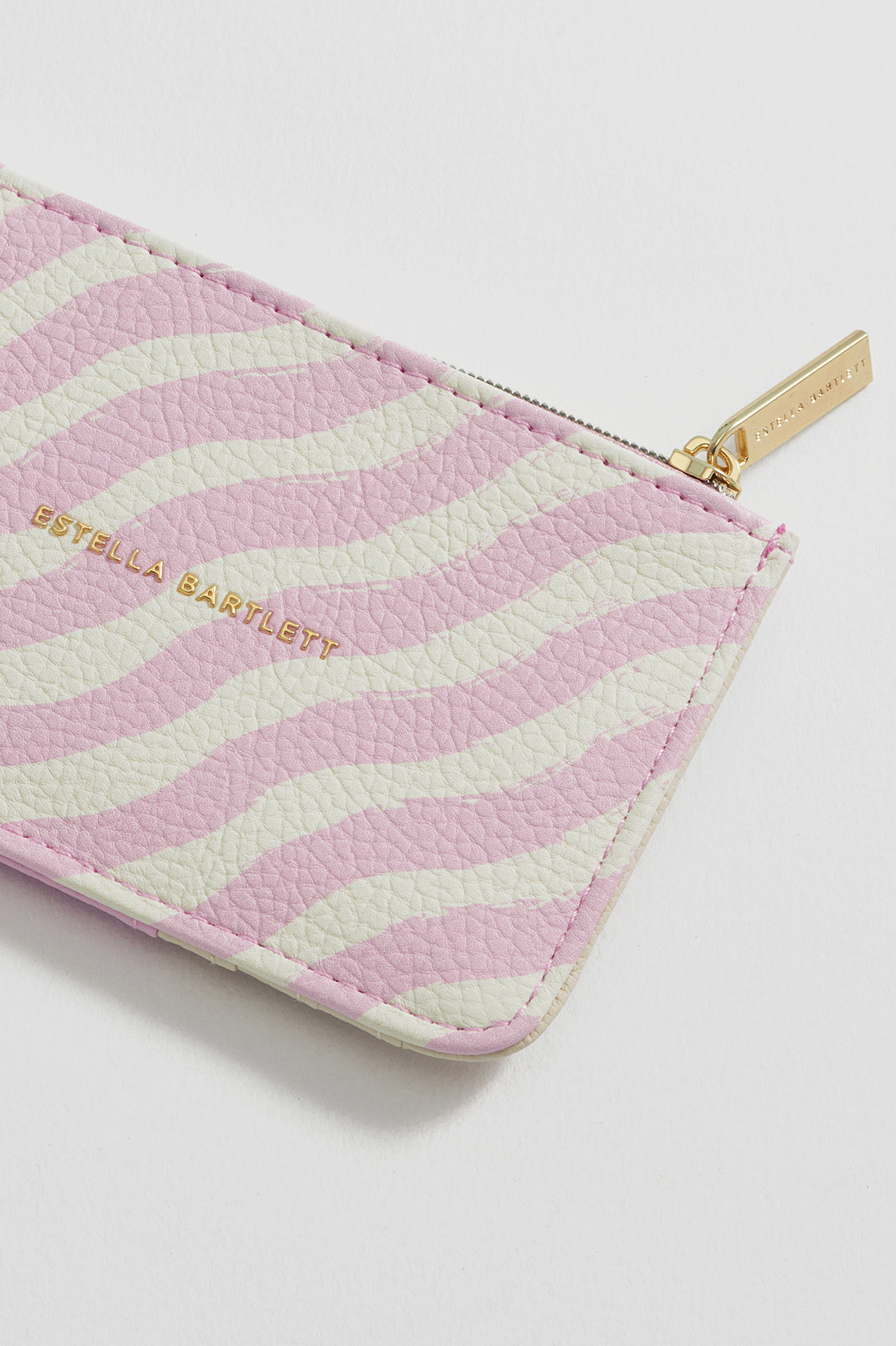 Pink Wiggle Print Card Purse