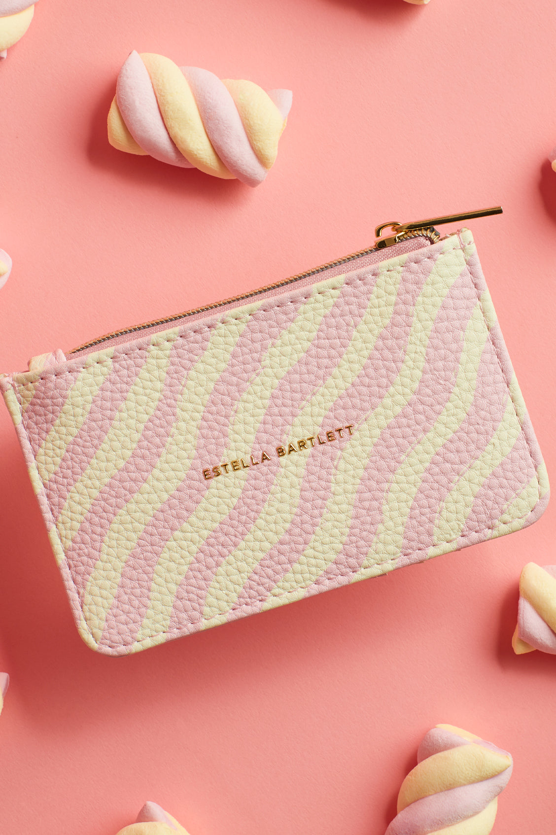 Pink Wiggle Print Card Purse
