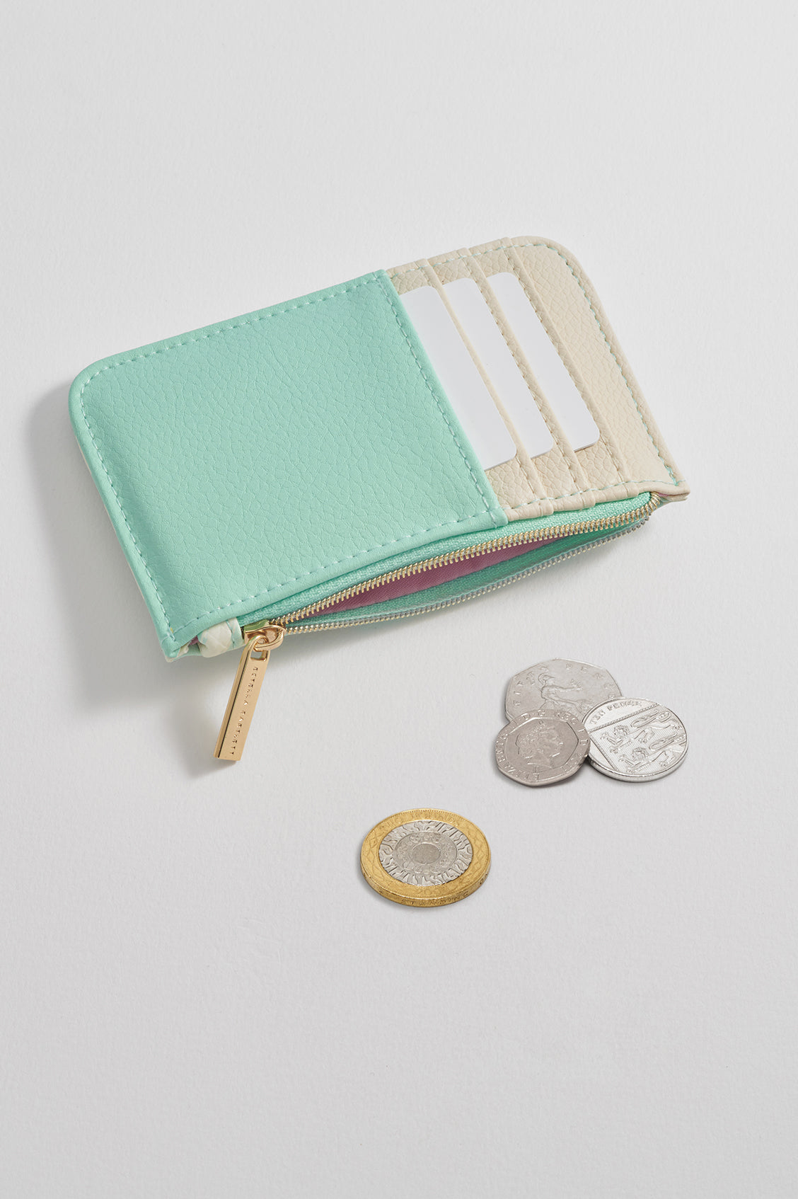 Mint Wiggle Print Card Purse
