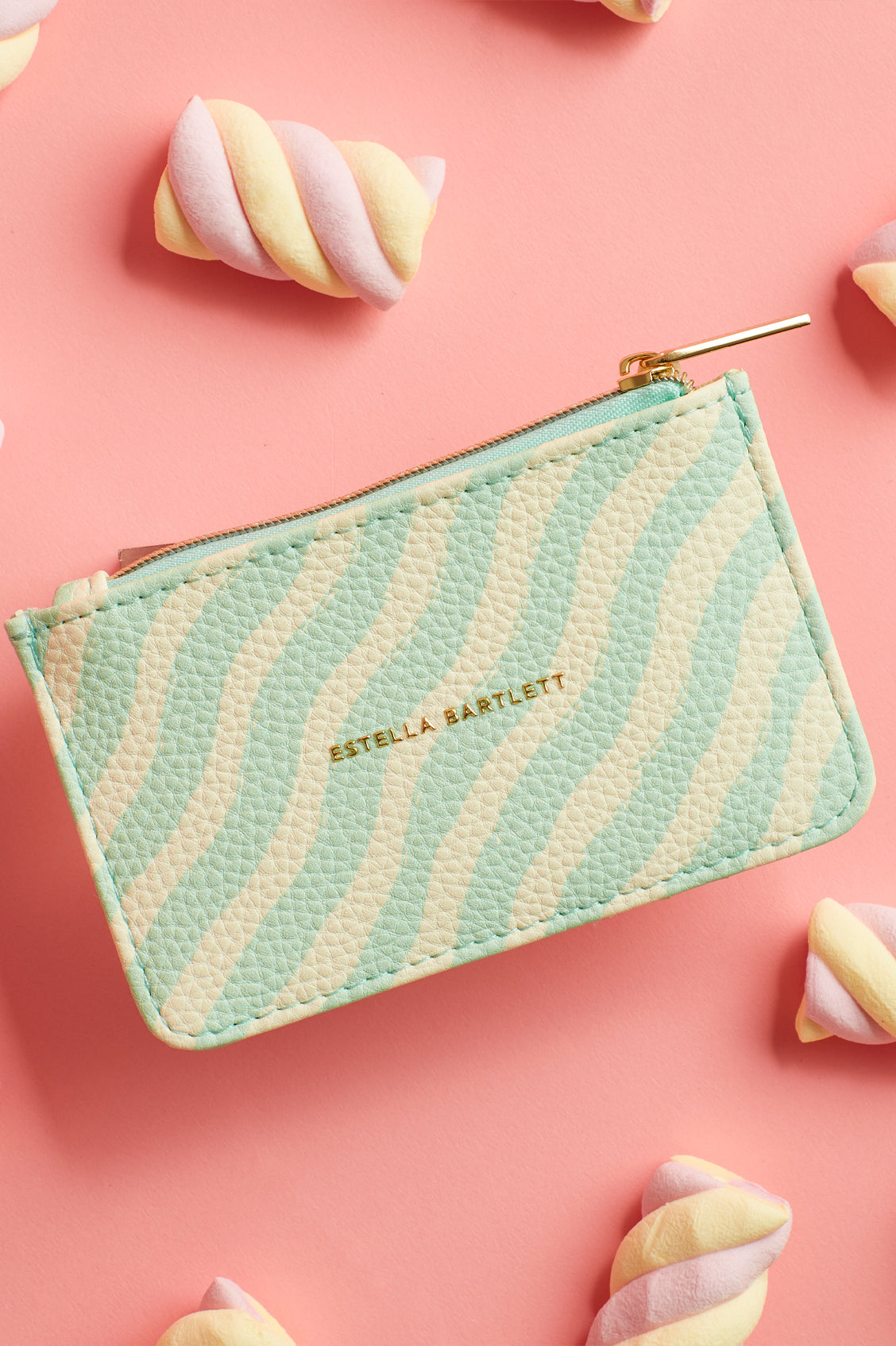 Mint Wiggle Print Card Purse