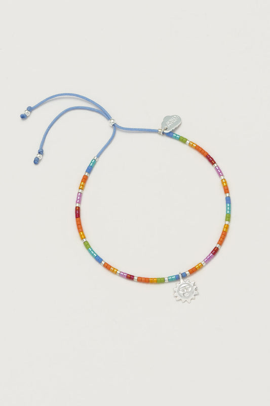 Beaded Rainbow Sun Charm Louise Bracelet