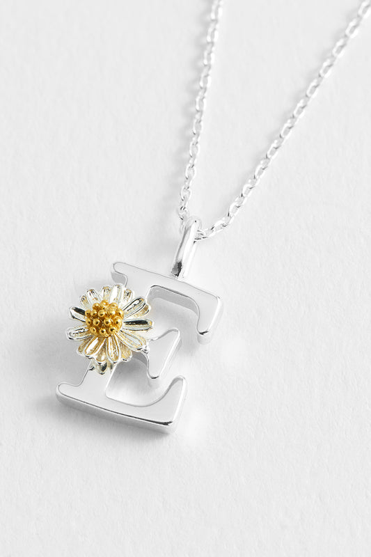 Wildflower Initial Pendant