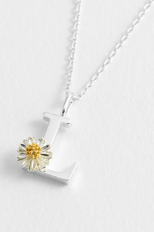 Wildflower Initial Pendant