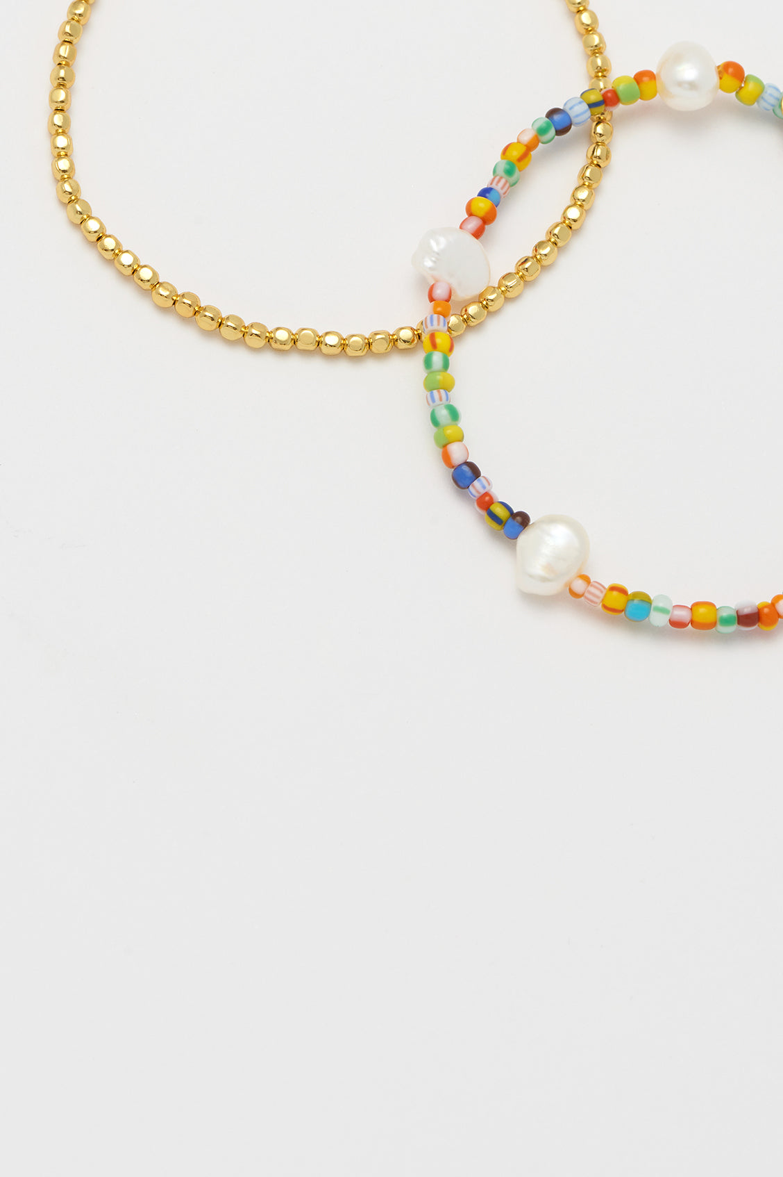 Rainbow Pearl Bracelet Set