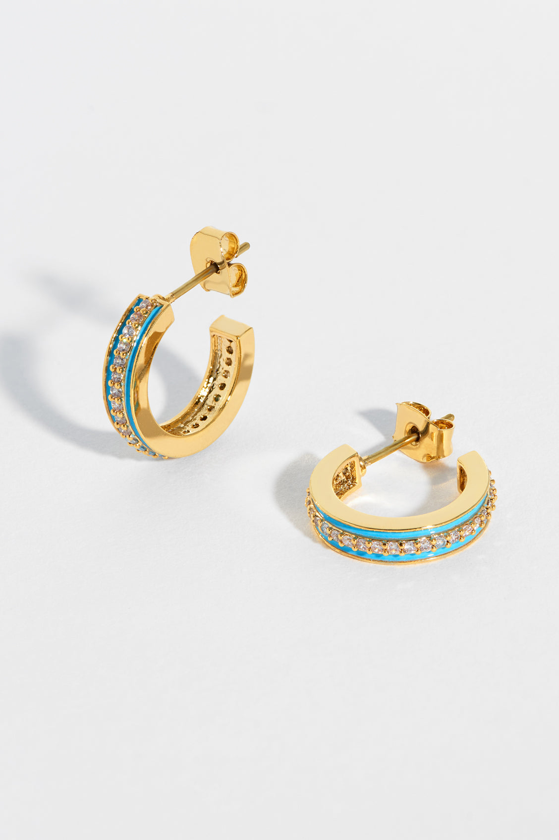 Enamel CZ Hoops