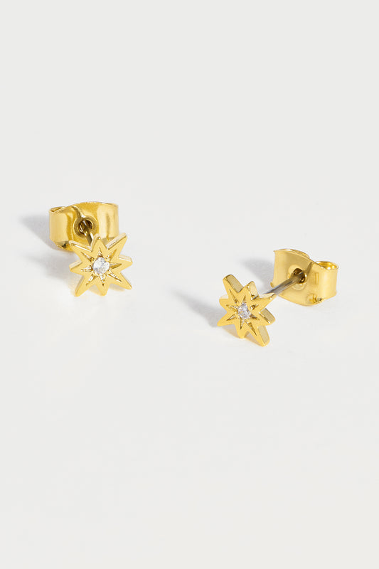 North Star CZ Stud Earrings