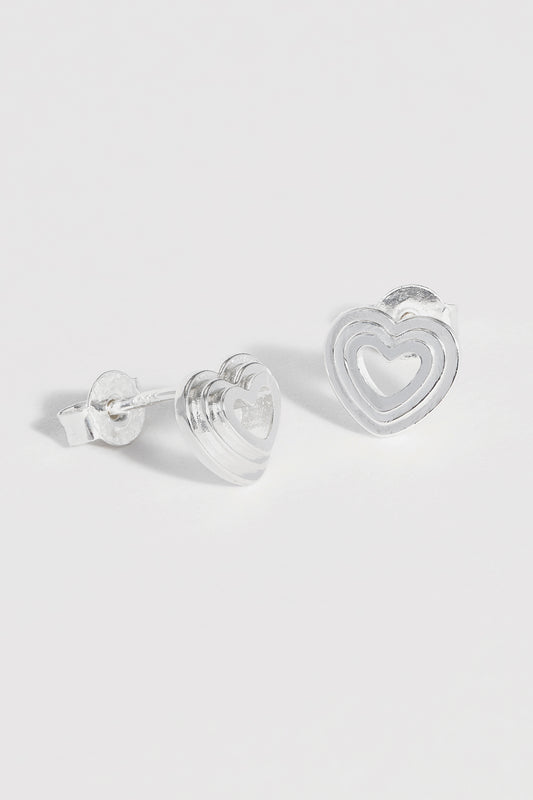 Layered Heart Studs