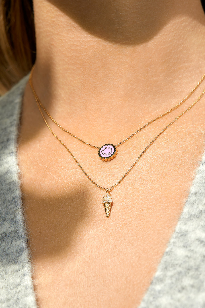 Pave Ice Cream Pendant