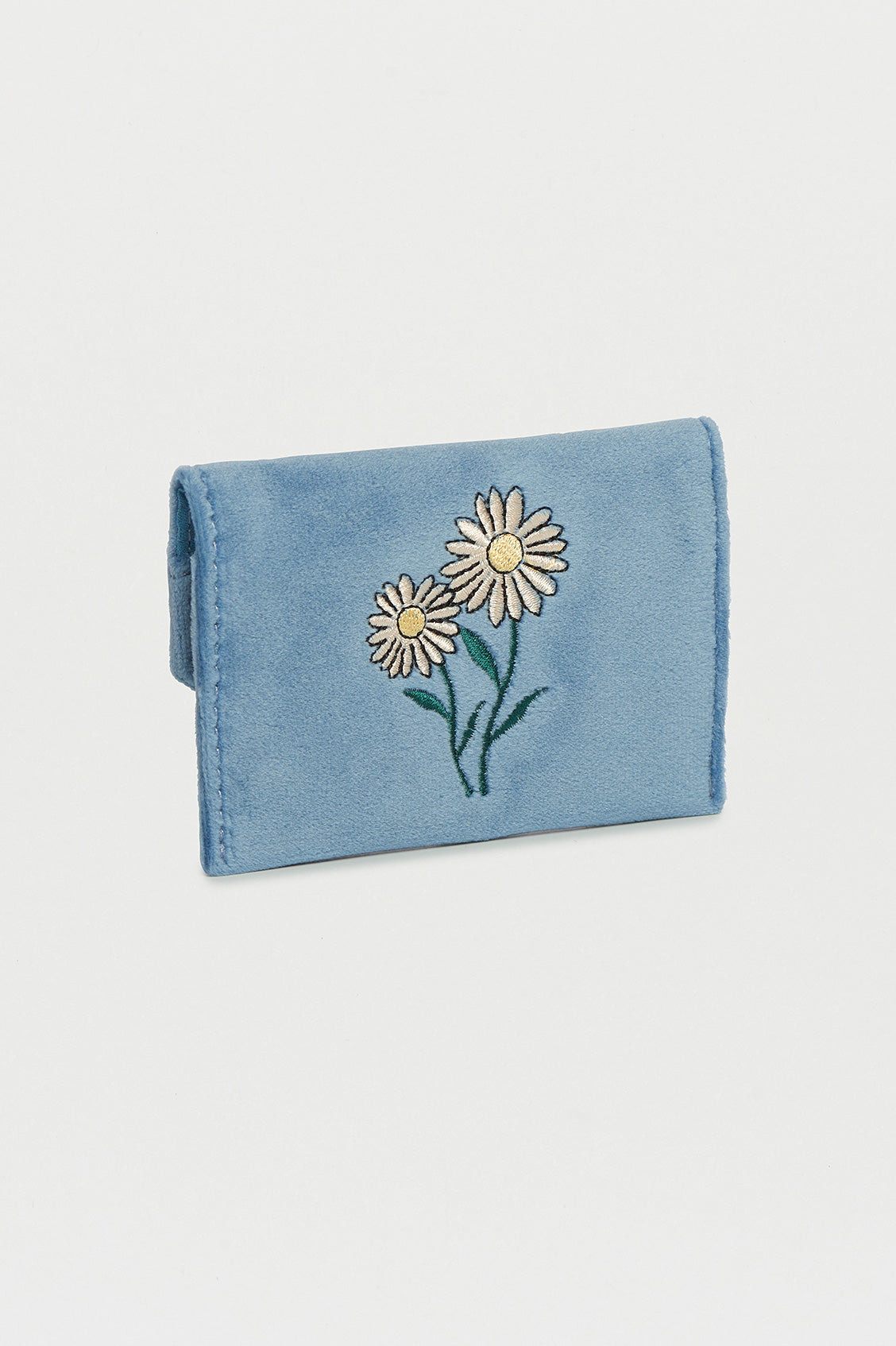 Embroidered Daisy Envelope Card Holder