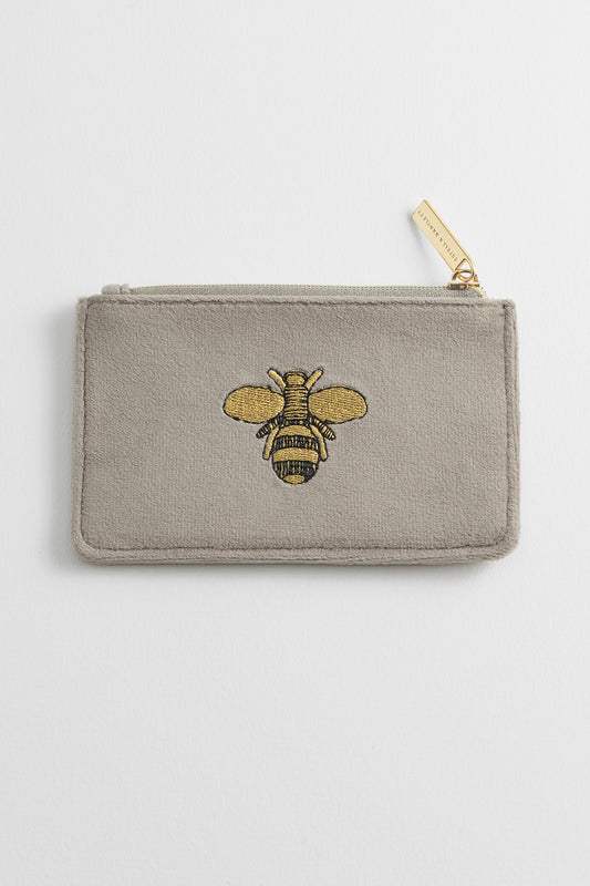 Embroidered Bee Card Purse