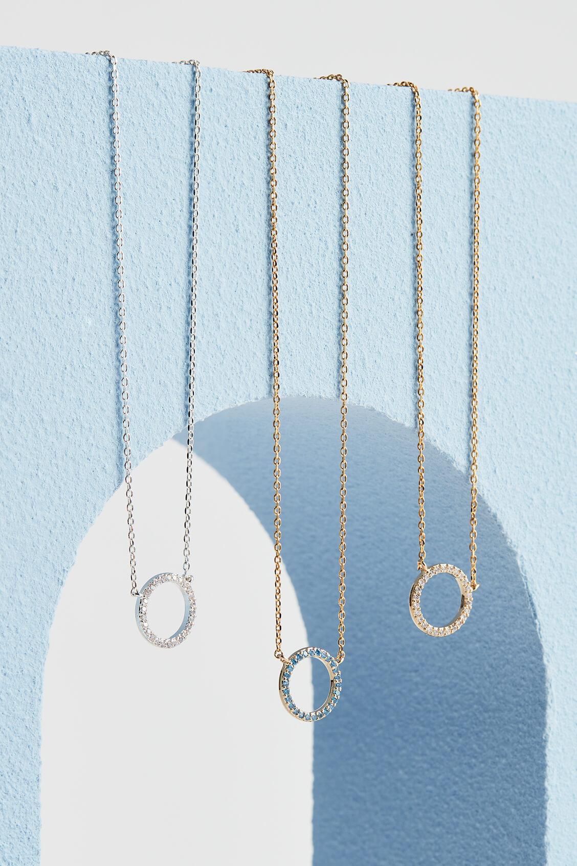 Circle CZ Necklace