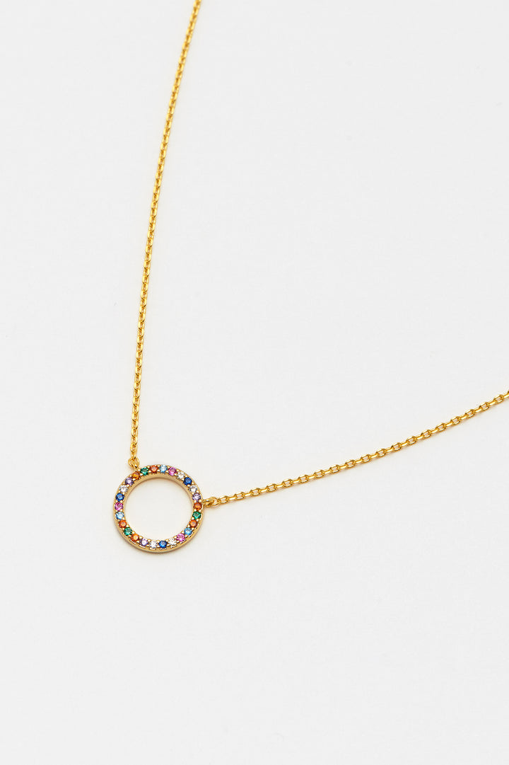 Rainbow Circle Necklace