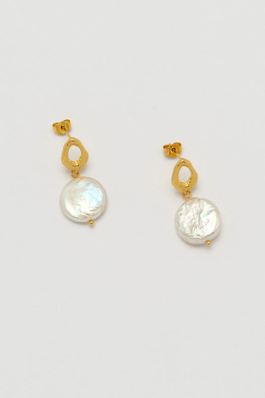 Organic Pearl Drop Earrings